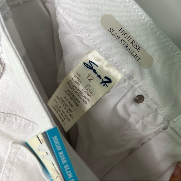 Seven7 Premium Quality Skin Fit High Rise Ankle Cropped Jeans White Size 12 - Picture 6 of 10